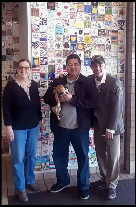 Shopping Mall staff with the childrens Books CEO David Haave for a tribute honoring firefighters in Kentucky -- David Haave